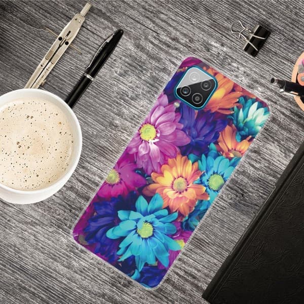 Deco Samsung Galaxy A12 5G Etui - Farverig blomst Multicolor
