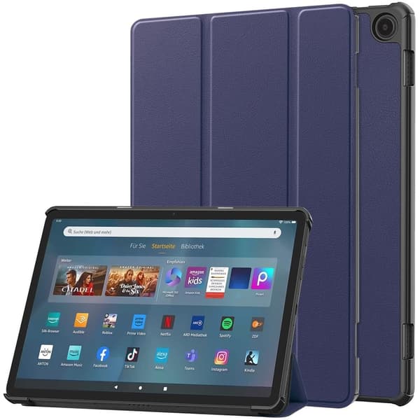 Kolminkertainen nahkakotelo Amazon Fire Max 11 - Sininen Blue