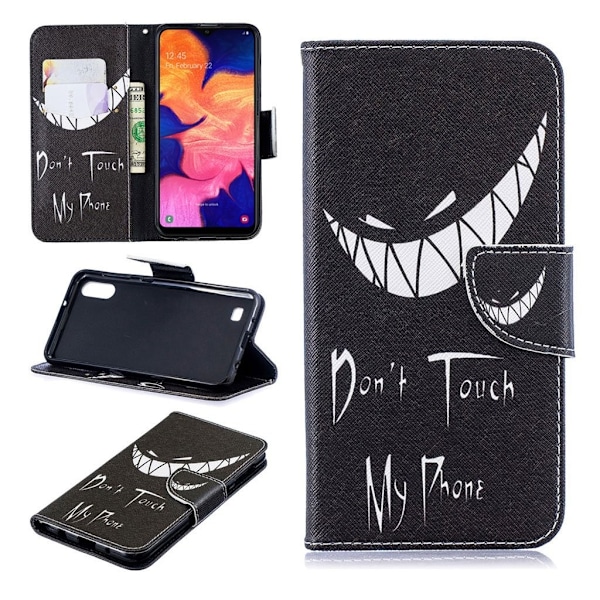 Wonderland Samsung Galaxy A10 kotelot - Do not Touch My Phone Black