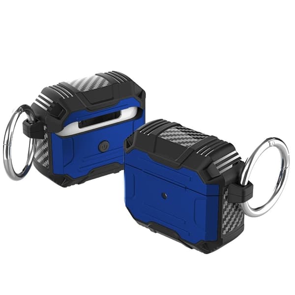 AirPods 3 TPU-etui med karabinkrok - Blå Blue