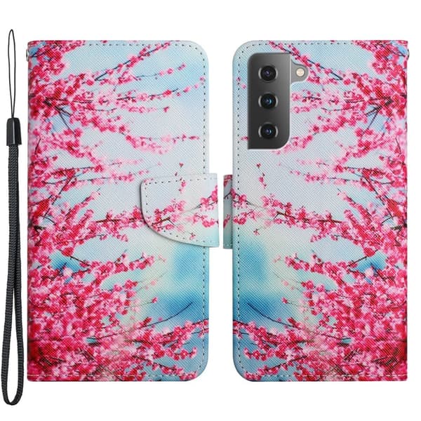 Wonderland Samsung Galaxy S22 Plus flip etui - Rød Sakura Red