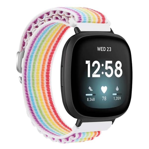 Fitbit Versa 4 / Versa 3 / Sense 2 / Sense Klockarmband Nylon Justerbart handledsband - Flerfärgad multifärg