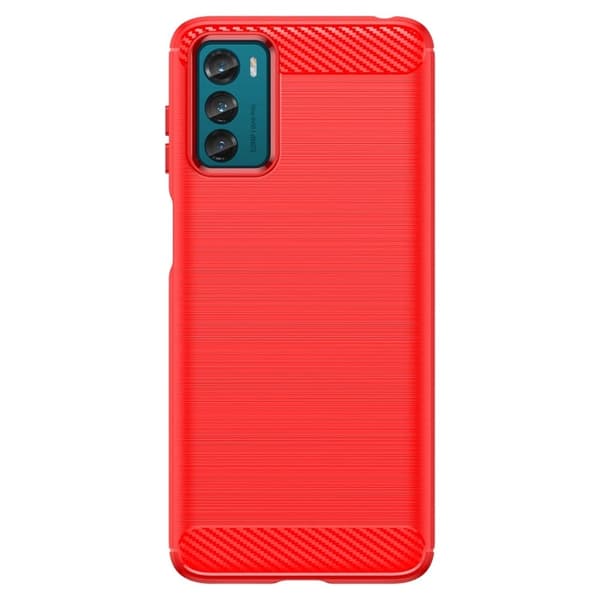 Carbon Flex Motorola Moto G42 skal - Röd Röd