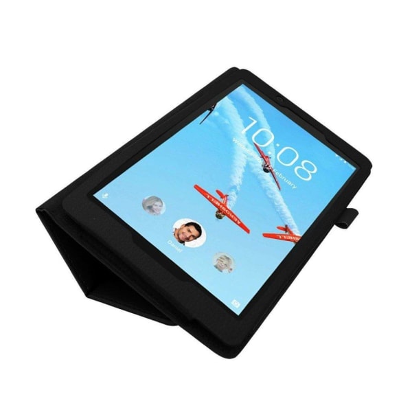 Lenovo Tab E8 litchi leather case - Black Black