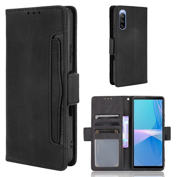 Moderni Nahkalaukku For Sony Xperia 10 III - Musta Black