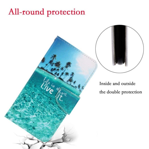 Wonderland Samsung Galaxy Note 20 flip kuoret - Englanti Hahmot Blue