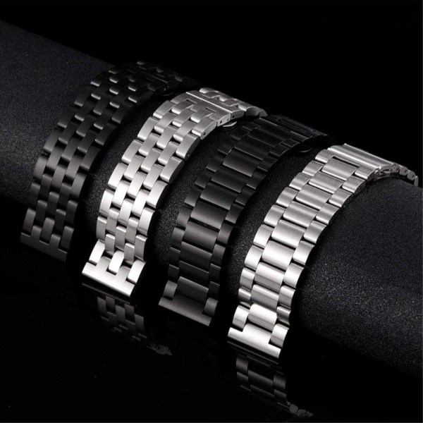 18mm Fossil Gen 6 / 5E stainless steel watch strap - Black Black