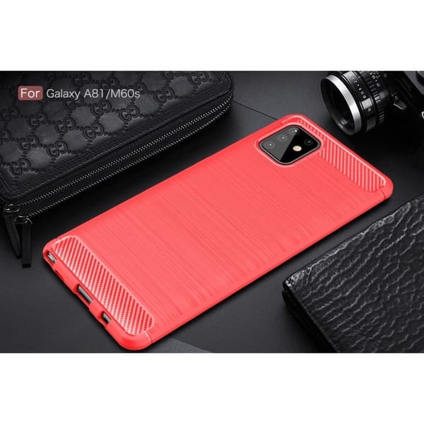 Carbon Flex deksel - Samsung Galaxy Note 10 Lite - Rød Red
