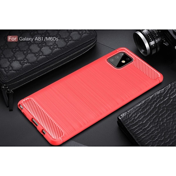 Carbon Flex Samsung Galaxy Note 10 Lite kotelot - Punainen Red