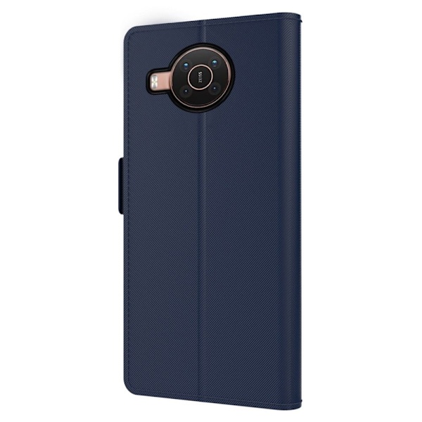 Phone Etui med Make-up Mirror og Slick Design til Nokia X10 - Blå Blue