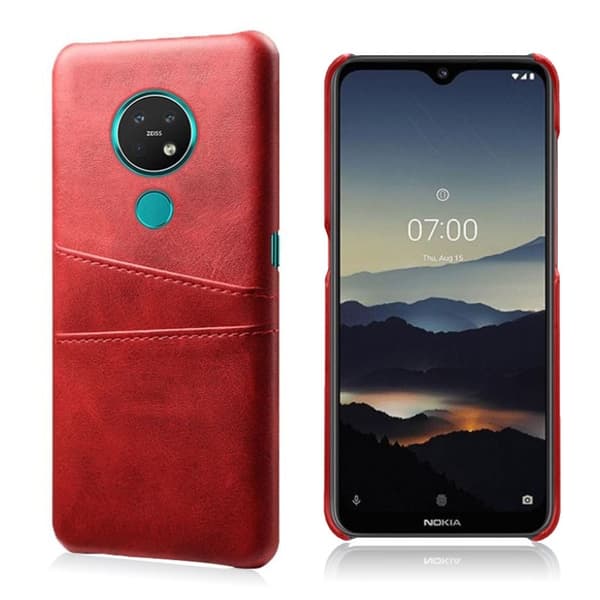 Dual Card etui - Nokia 7.2 / 6.2 - Rød Red