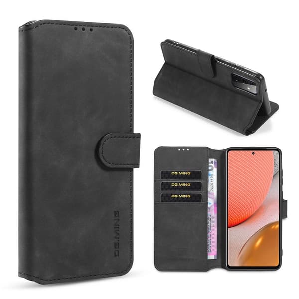 DG.MING Samsung Galaxy A72 5G retrokuoret - Musta Black