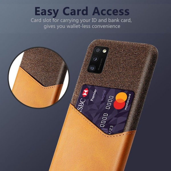 Bofink Samsung Galaxy A41 Card kuoret - Ruskea Brown