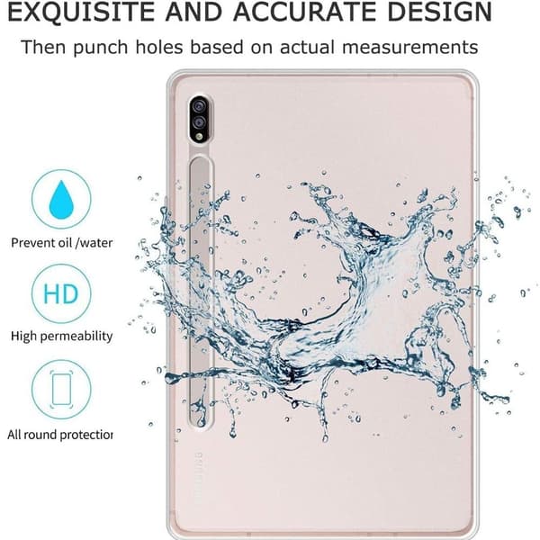 Frostat halvtransparent fodral för Samsung Galaxy Tab S8 / S7 - Transparent Transparent