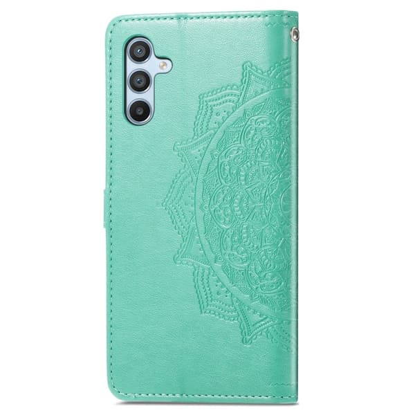 Mandala läder Samsung Galaxy A56 fodral - Grön Grön