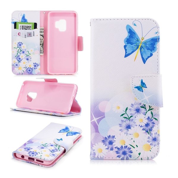 Butterfly läder Samsung Galaxy S9 fodral - Flerfärgad multifärg