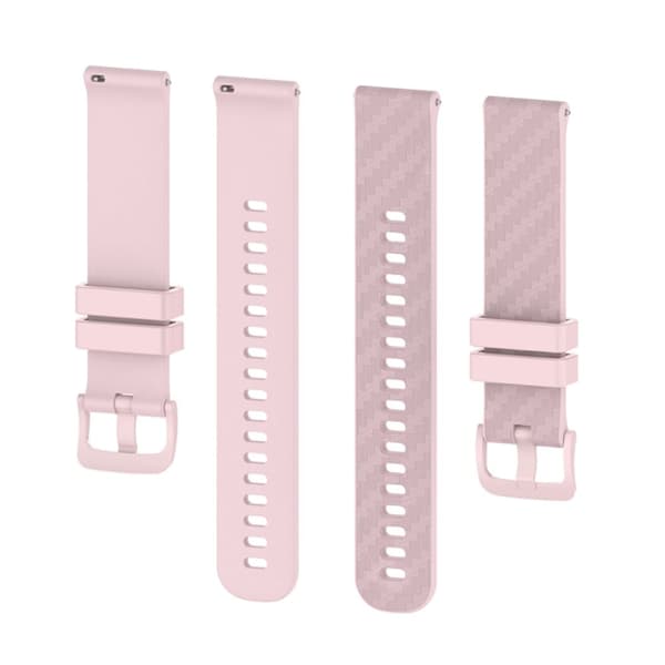 Silikoneurrem med kulfibermønster til Samsung-ur - Lyserød Rose Pink