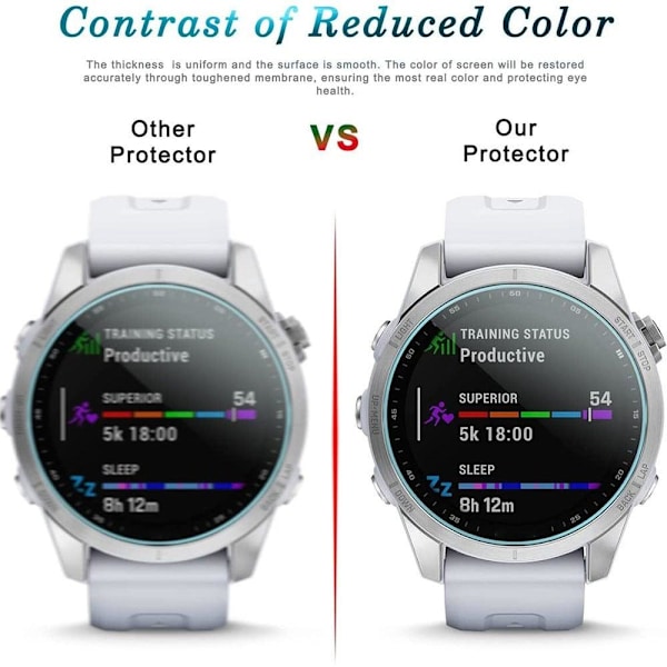 Garmin Fenix 7S 0.3mm tempered glass screen protector Transparent