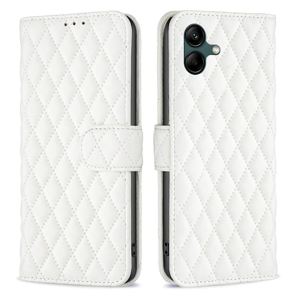 Rhombus mat Samsung Galaxy A04 flip etui - Hvid White