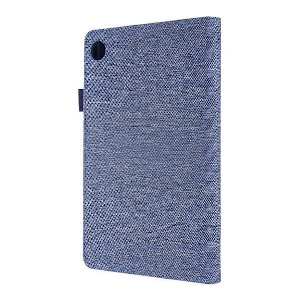 Lenovo Tab M8 flipfodral i tyg och läder - Blå Blå