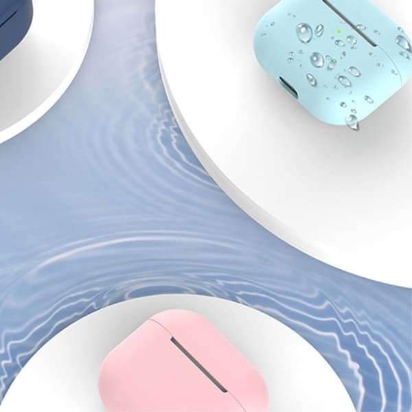 AirPods 3 silikonikotelo korvasuojuksilla - Harmaa Silver grey