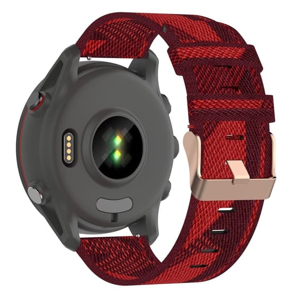 22mm Universal nylon kellohihna - Punainen Raita Red