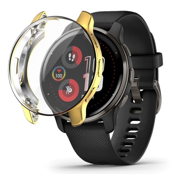 Garmin Venu 2 Plus galvanoitu suojus - Kulta Gold