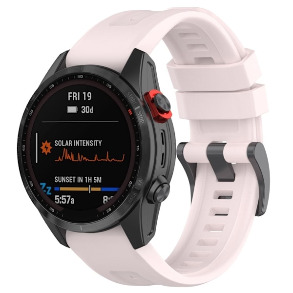 26 mm klockarmband i silikon för Garmin-klocka - Rosa Rosa