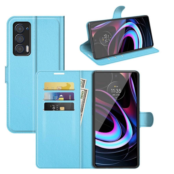 Classic Motorola Edge (2021) Flippetui - Blå Blue