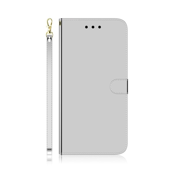 Mirror etui til Motorola Moto G52 - Sølv/Grå Silver grey