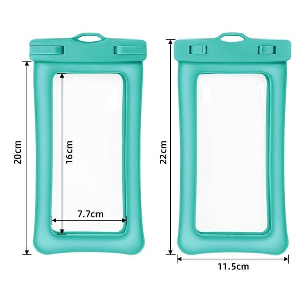 Universal waterproof pouch for smartphone with strap - Green Green