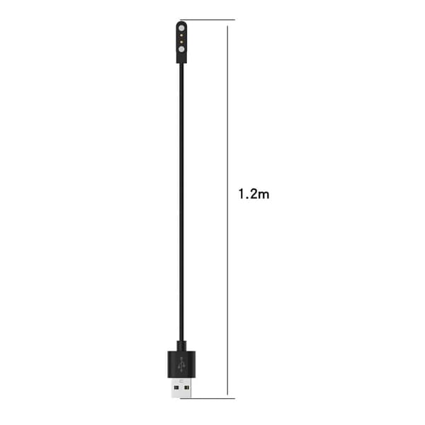 1,2 m Oppo Watch Free / Ticwatch GTH-opladerkabel - Hvid White
