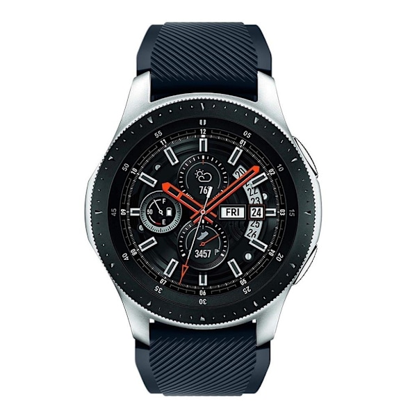 Samsung Galaxy Watch (46 mm) klockarmband i silikon med twillstruktur - Mörkblå Blå