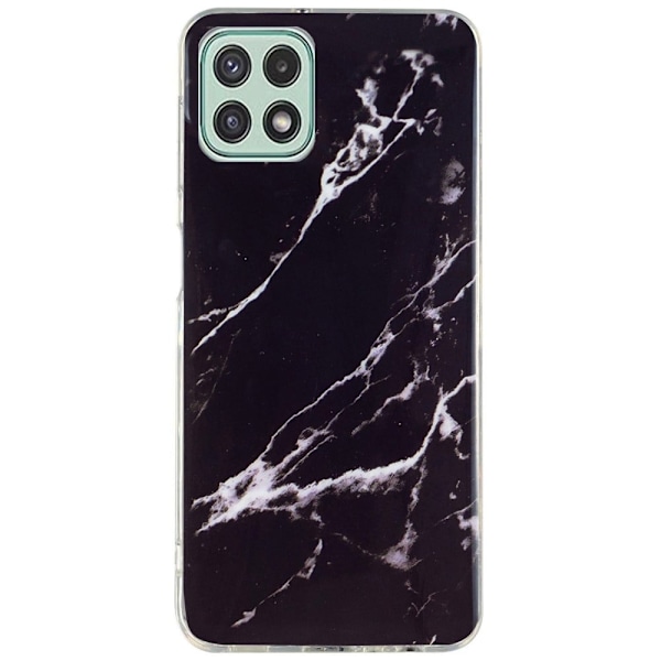 Marble design Samsung Galaxy A22 5G cover - Sort Black