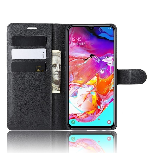 Alpha läder Samsung Galaxy A20s fodral - Svart Svart