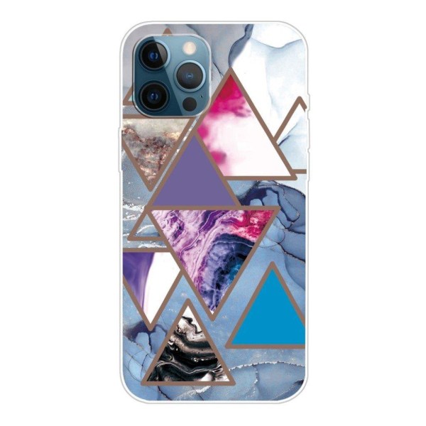 Marble iPhone 12 Pro Max case - Triangle Patterns in Marble Multicolor