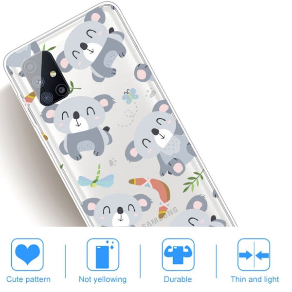 Deco Samsung Galaxy M51 cover - Sølv/Grå Silver grey
