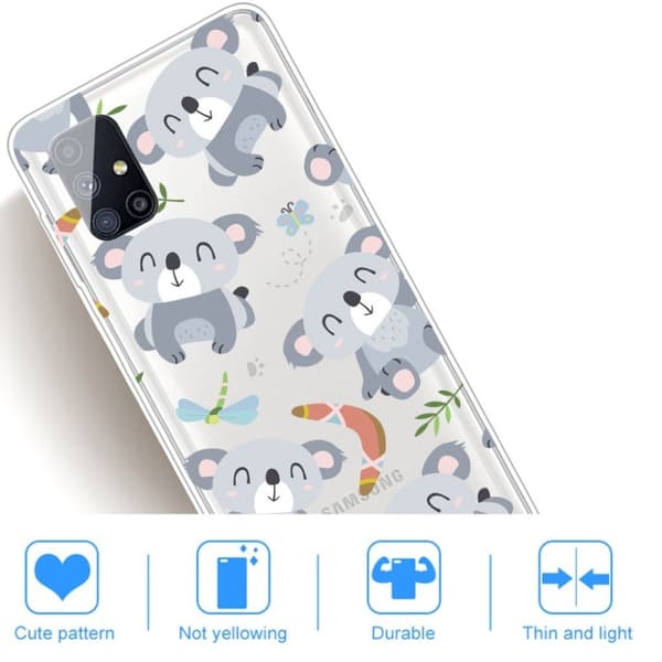 Deco Samsung Galaxy M51 Etui - Bjørn Silver grey