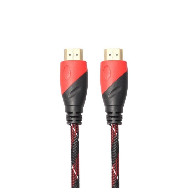 Universel HDMI kabel V1.4 AV HD 3D til PS3 Xbox HDTV 1080P af flettede lag af mønstrede masker Red