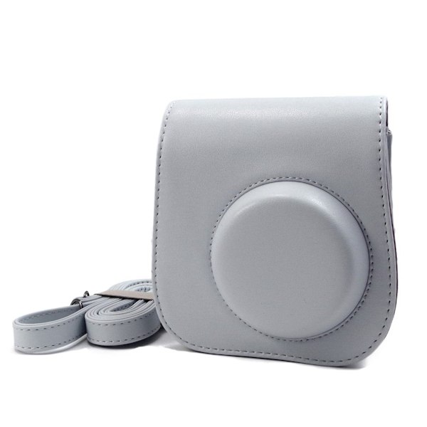 Fujifilm Instax Mini 9 / 8 läderfodral - Grå Silvergrå