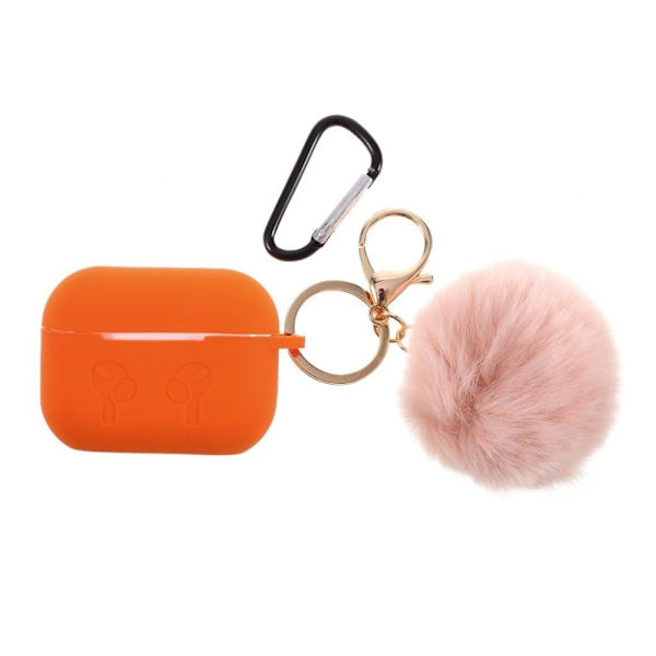 AirPods Pro silikone Hårbold pynt etui - Orange Orange