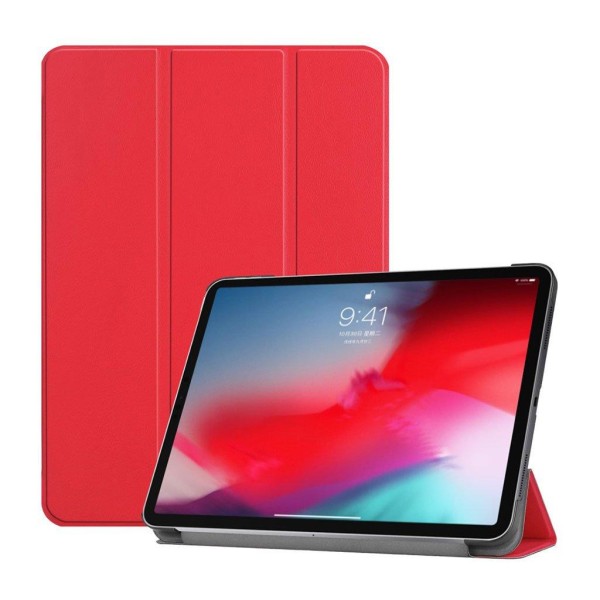 iPad Pro 11" (2018) tre-folds smart læder etui - Rød Red