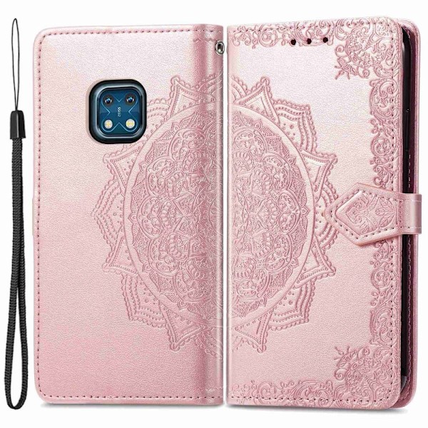 Mandala läder Nokia XR20 fodral - Rosa Rosa