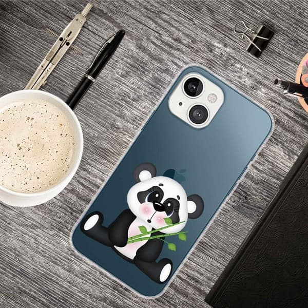 Deco iPhone 14 deksel - Panda Med Bambus White
