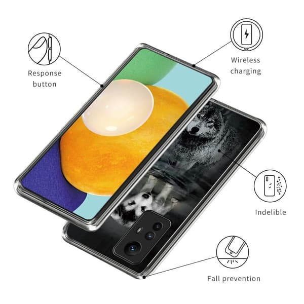 Deco Xiaomi Redmi Note 12S kotelot - Koira Ja Susi Silver grey