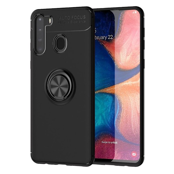 Ringo kuoret - Samsung Galaxy A21 - Musta Black