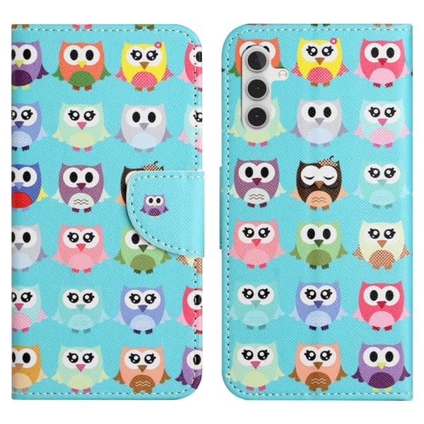 Wonderland Samsung Galaxy A24 4G Flip Etui - Ugler Multicolor