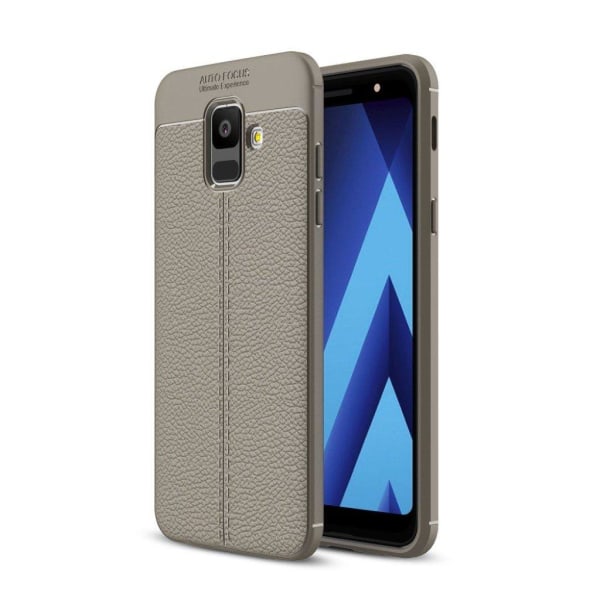 Samsung Galaxy A6 Liitsihedelmän Jyvä TPU Takasuoja Kuori - Harmaa Silver grey