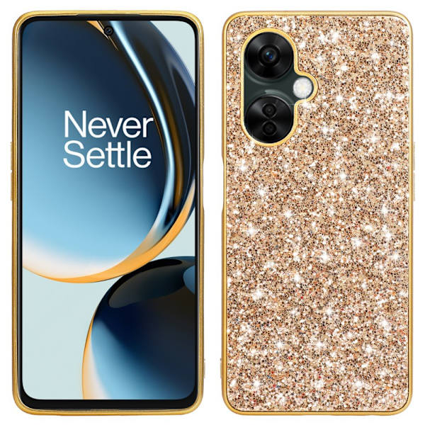 Glitter OnePlus Nord CE 3 Etui - Gull Gold