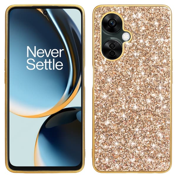 Glitter OnePlus Nord CE 3 Suojakotelo - Kulta Gold